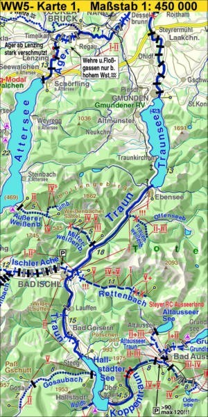 Vodácká mapa Rakouska
