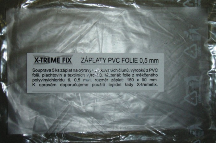 X-treme fix PVC folie 0,5mm záplaty