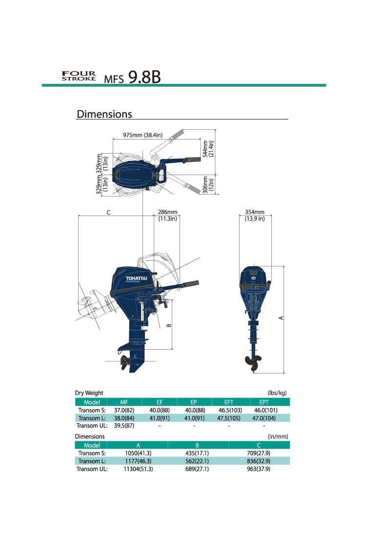 Lodní motor Tohatsu MFS9.8A3 S