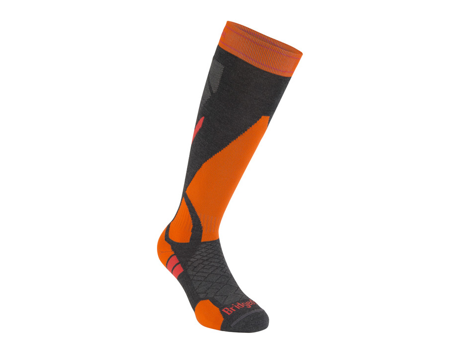 Bridgedale Ski Lightweight Graphite_Orange.jpg