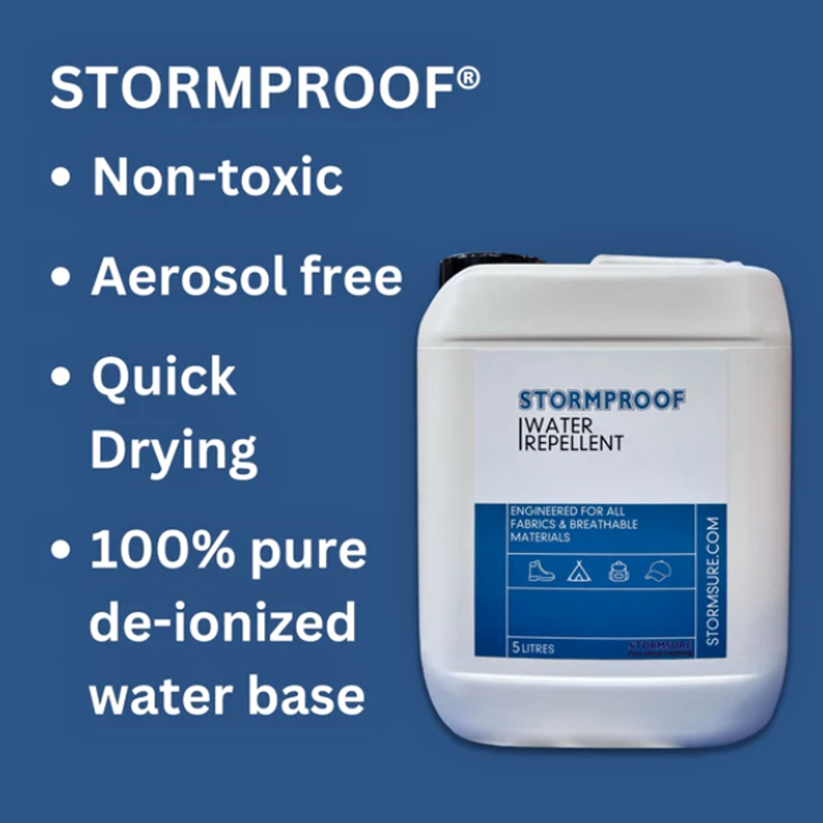 Stormproof Durable Water Repellent 5L_přednosti
