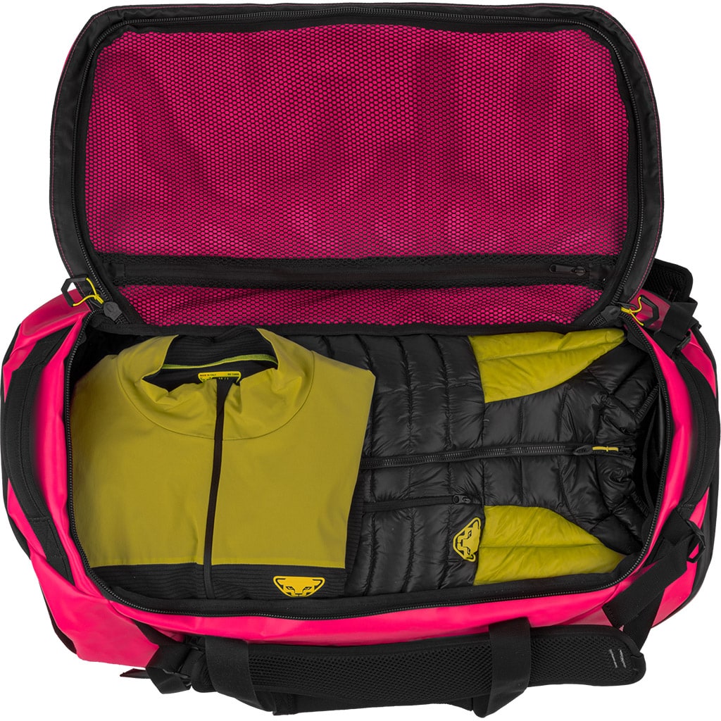 Dynafit Duffel bag 70L pink glo_uspořádání.jpg
