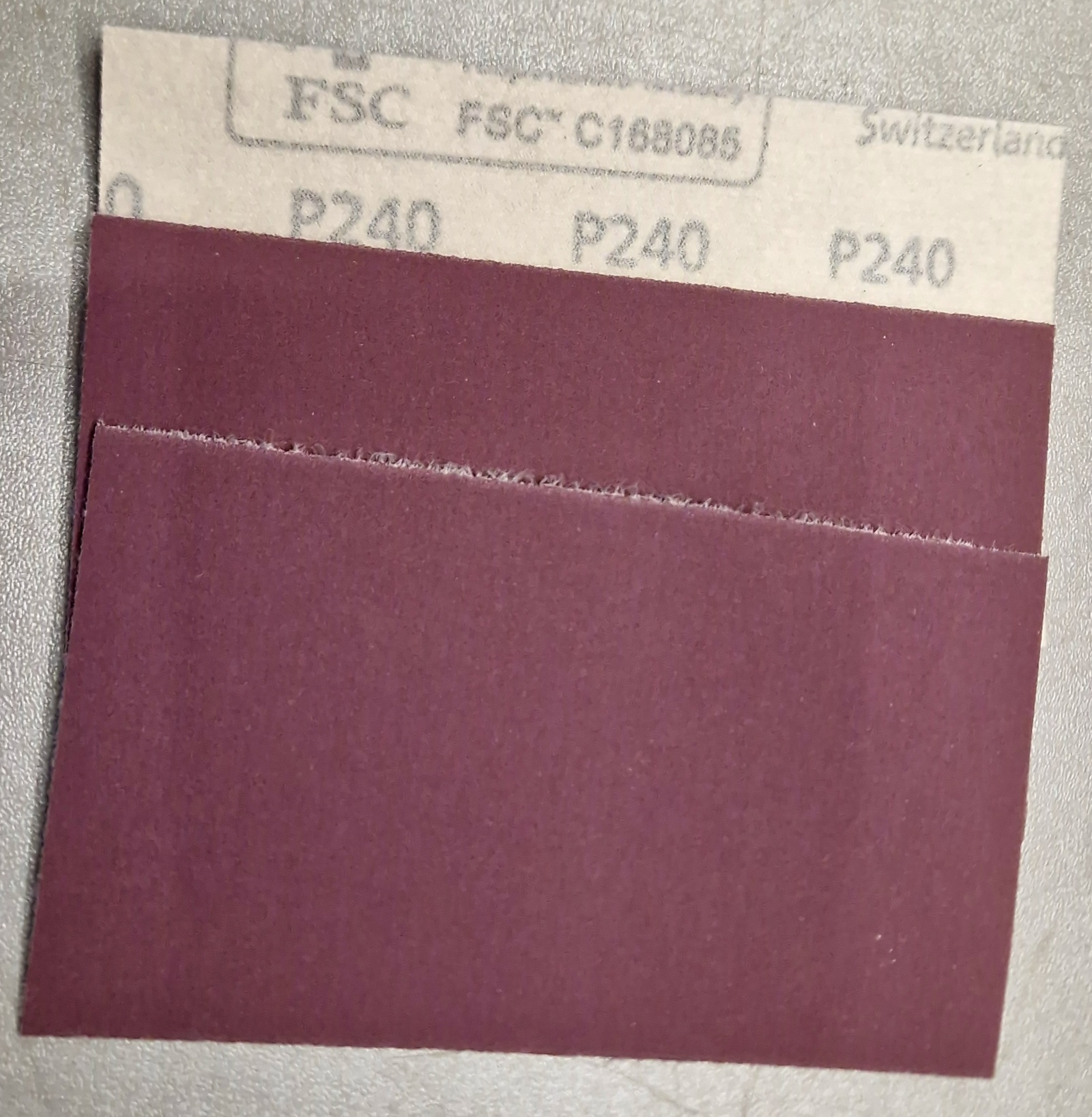 rusný papír SIA 70x125 mm zrnitost P240