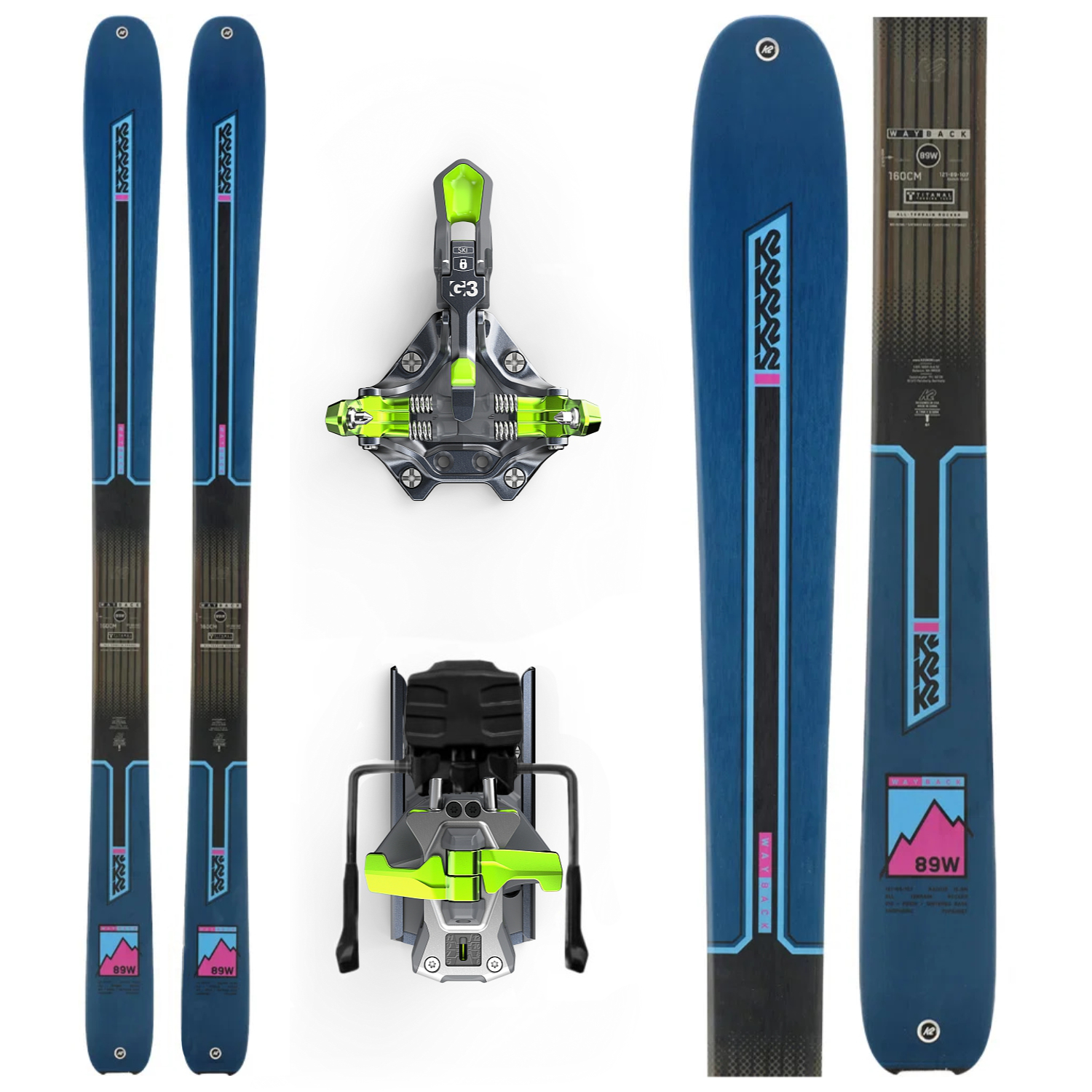 skialp set K2 Wayback 89 W + vázání ZED 12