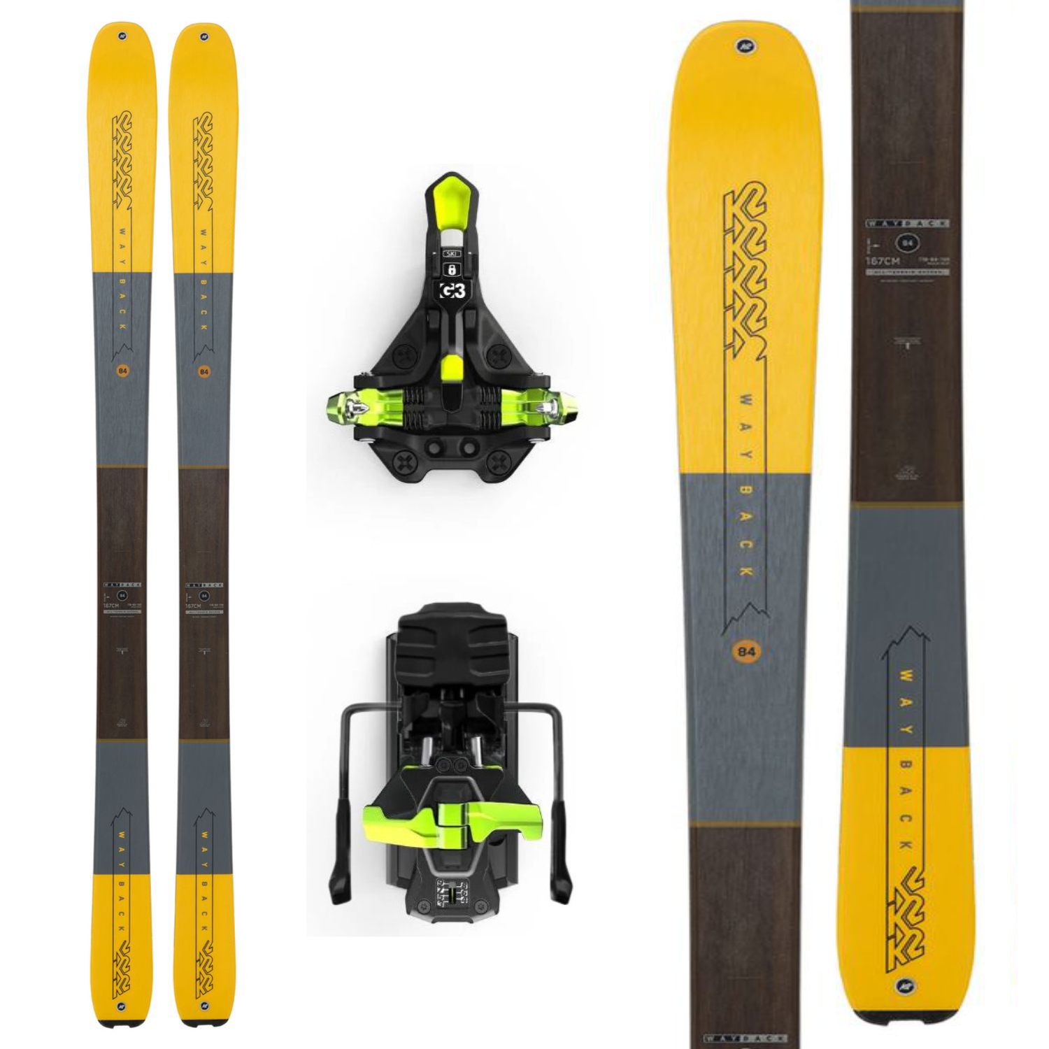 skialp set K2 Wayback 84 + vázání G3 Zed 9